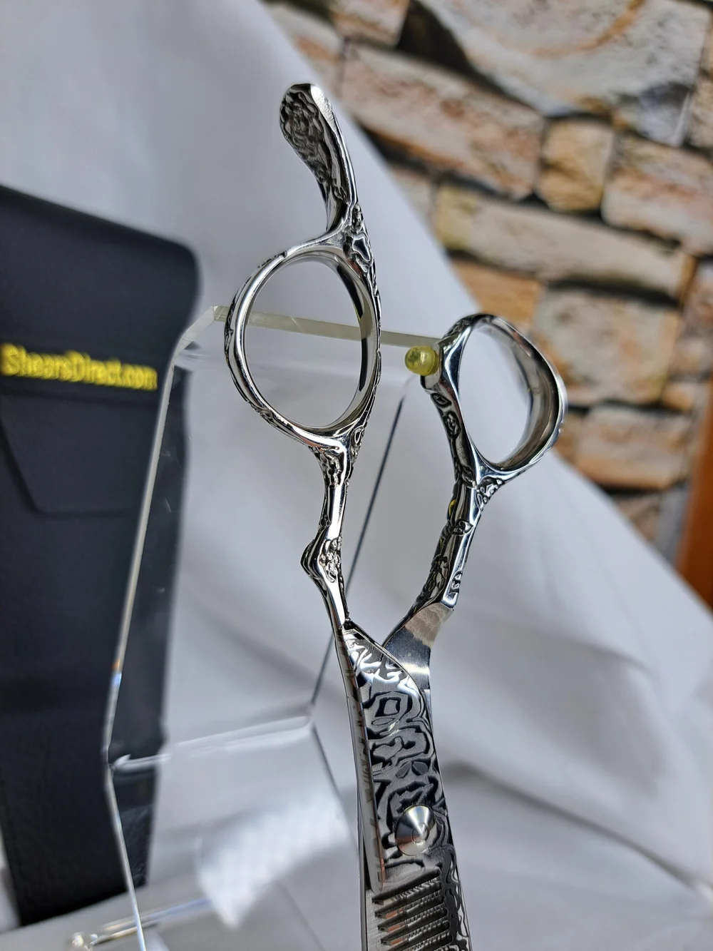 SHEARS DIRECT 30 TOOTH PRECISE TEXTURING THINNING SHEARS ROSE ETCHED